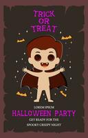 Halloween party invitation posters or brochure background in paper cut style. vector