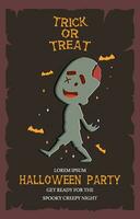 Halloween party invitation posters or brochure background in paper cut style. vector