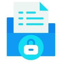 Data Lock icon vector