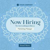 Floral Marketing Hiring Linkedin Post template