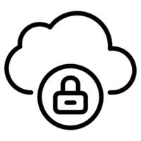 Cloud Data Protection icon vector