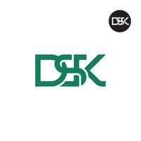 letra dsk monograma logo diseño vector