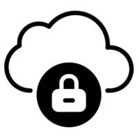 nube datos proteccion icono vector