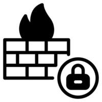 Data Firewall icon vector