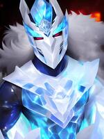 a cartoon character of a super hero. ice man photo