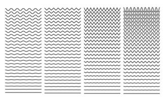 Thin wavy lines seamless pattern. Repeatable wavy zigzag lines vector pattern.