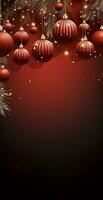 Christmas banner with blank space, created with generative AI photo