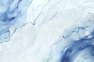 Blue marble, abstract background for design. Generative AI photo