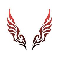 graphic vector illustration of tribal art design of a pair of wings suitable for elements