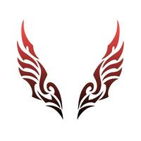 graphic vector illustration of tribal art design of a pair of wings suitable for elements