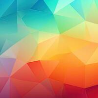 Multicolored background in polygonal style. Generative AI photo