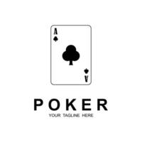 póker logo vector icono ilustración diseño