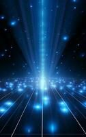 Ai generative Backdrop With Illumination Of blue Spotlights For Flyers realistic image ultra hd high design photo