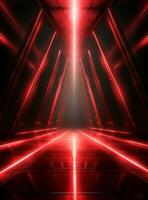 Ai generative Backdrop With Illumination Of Red Spotlights For Flyers realistic image ultra hd high design photo