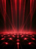 Ai generative Backdrop With Illumination Of Red Spotlights For Flyers realistic image ultra hd high design photo