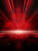 Ai generative Backdrop With Illumination Of Red Spotlights For Flyers realistic image ultra hd high design photo