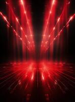 Ai generative Backdrop With Illumination Of Red Spotlights For Flyers realistic image ultra hd high design photo