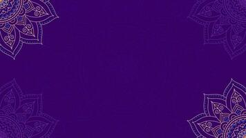 Luxurious Rich Violet Rotating Line Mandala Simple Looping Animation Blank Video Background