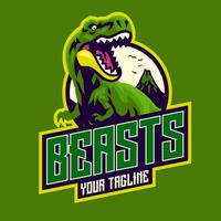 Roaring T-rex Logo Design Illustration Template vector