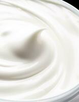 Skincare, cosmetics and beauty product, pure white cream lotion texture as abstract background, generative ai photo