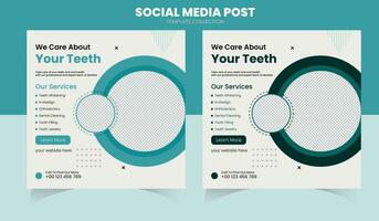 Medical Dental Care Social Media Post vector