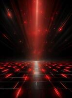 Ai generative Backdrop With Illumination Of Red Spotlights For Flyers realistic image ultra hd high design photo