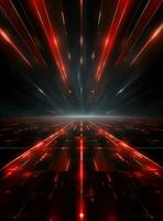 Ai generative Backdrop With Illumination Of Red Spotlights For Flyers realistic image ultra hd high design photo