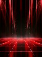 Ai generative Backdrop With Illumination Of Red Spotlights For Flyers realistic image ultra hd high design photo