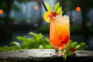 Flavorsome journey 'Mai Tai Mai Thai' cocktail unites world tastes in relaxation AI Generated photo