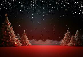 Ai generative Christmas background with negative space realistic image ultra hd high design very detailed photo