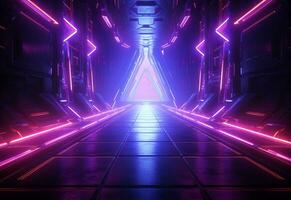 Neon illuminated futuristic backdrop realistic image, ultra hd, high design very detailed photo