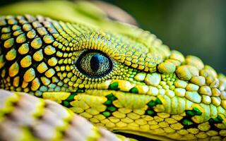 Mesmerizing Macro Exploration, A Captivating Close-up Revealing the Exquisite Patterns of Snake Scales. AI Generated photo