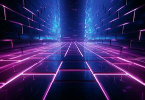 Neon illuminated futuristic backdrop realistic image, ultra hd, high design very detailed photo