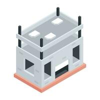 Here an isometric illustration of building structure vector