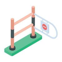 Handy isometric illustration of a shop barrier vector