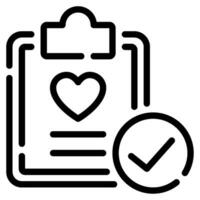 Well being Check in Icon Illustration, for uiux, infographic, etc vector