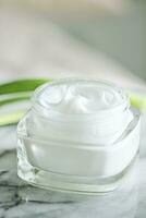 Face cream moisturiser as morning skin care routine, luxury cosmetics and skincare photo