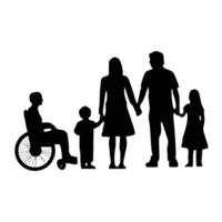 Vector silhouette of family.