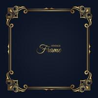 classic gold frame, vector design