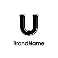 Modern Initial U Plumbing Logo vector