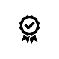 eps10 illustration of Approval check vector icon in black color isolated on white background
