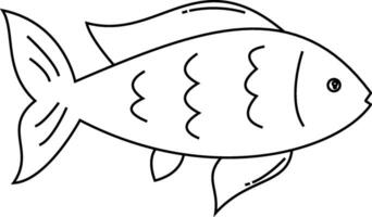 Outline sea animals clipart. aquatic life clipart. underwater animals clipart vector