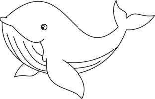 Outline sea animals clipart. aquatic life clipart. underwater animals clipart vector