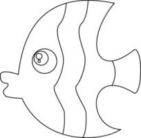 Outline sea animals clipart. aquatic life clipart. underwater animals clipart vector