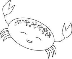 Outline sea animals clipart. aquatic life clipart. underwater animals clipart vector