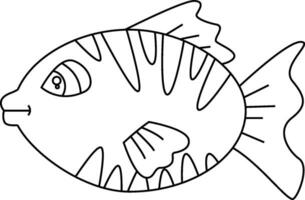 Outline sea animals clipart. aquatic life clipart. underwater animals clipart vector