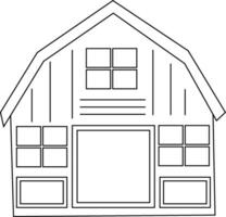 Outline farming clipart. barn vector