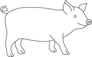 Outline farming clipart. farm animals clipart vector