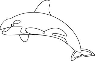 Outline sea animals clipart. aquatic life clipart. underwater animals clipart vector