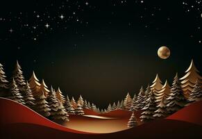 Ai generative Christmas background with negative space realistic image ultra hd high design very detailed photo